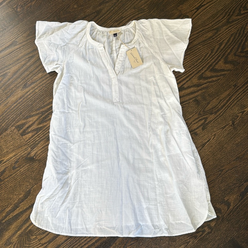 NWT White Gauze Beach Dress